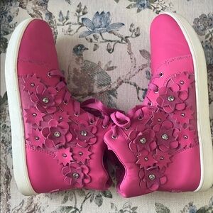 UGG Kids Fuchsia High-Top Sneakers
